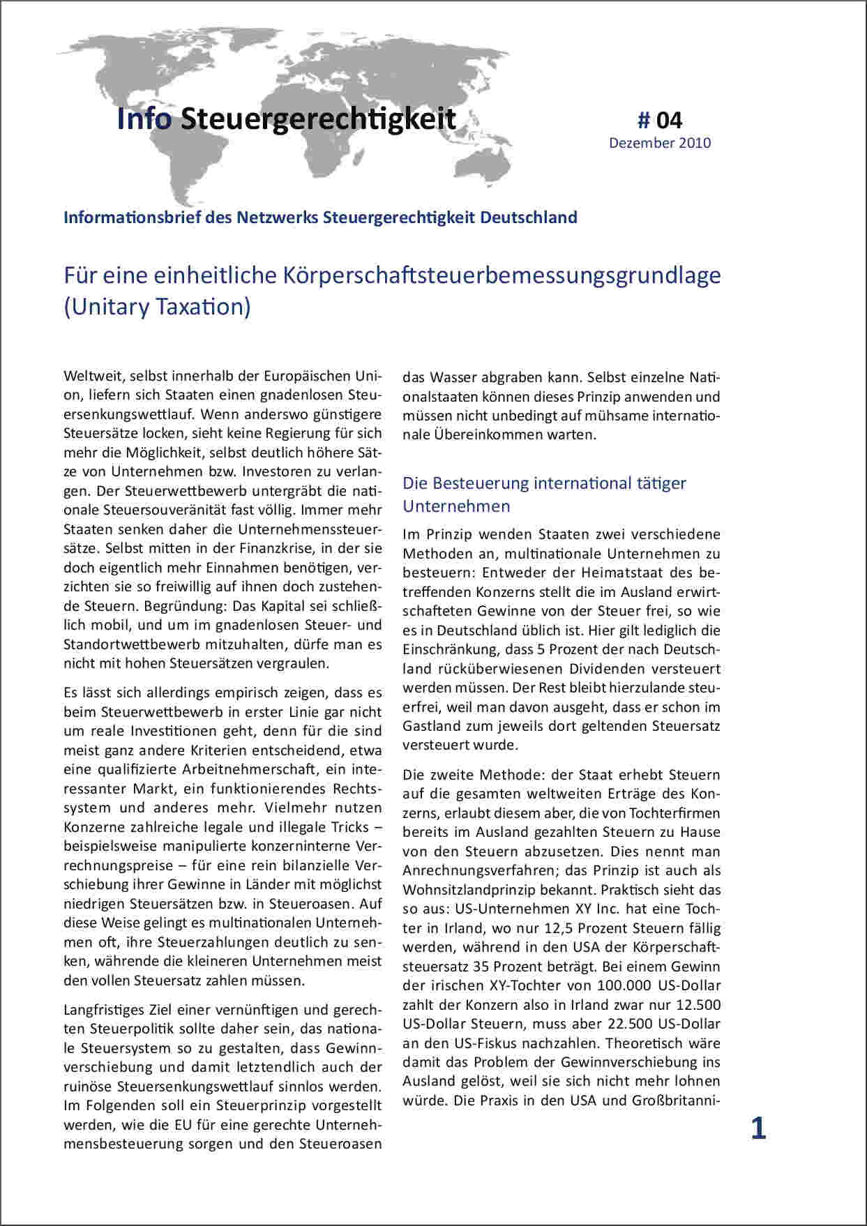 Unitary Taxation